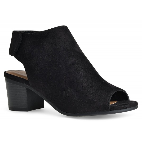 peep toe booties low heel