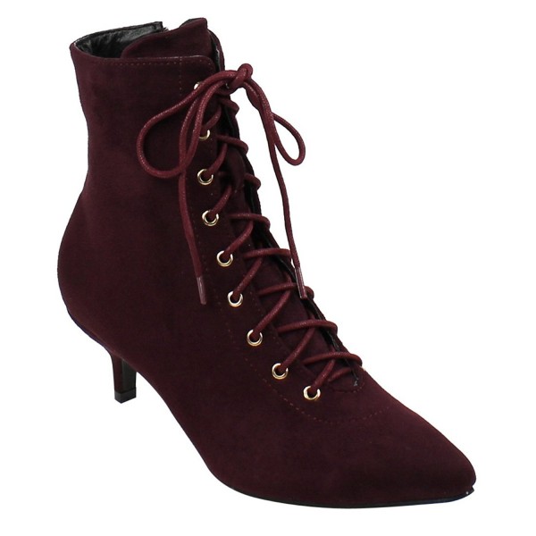 Beston Womens Zipper Kitten Booties