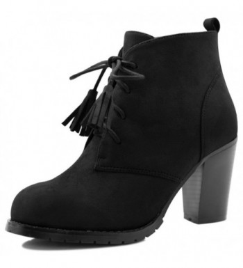 Allegra Womens Tassel Lace Up Booties