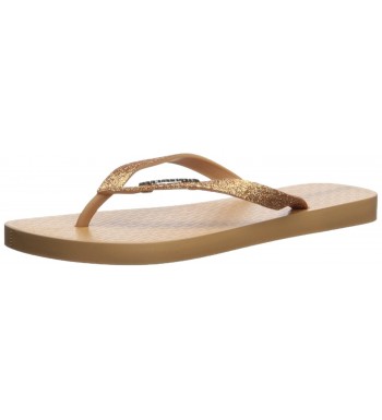 Ipanema Womens Glitter Flip Flop Beige