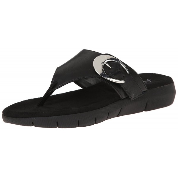 A2 by Aerosoles Women's Wipline Thong Sandal - Black - CR11P01ZY0H