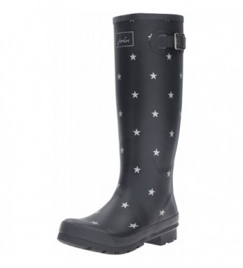 Joules Womens Wellyprint Rain Black