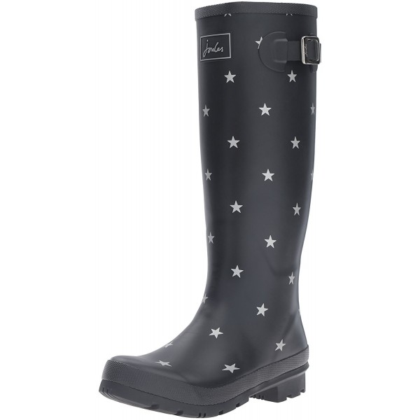 Joules Womens Wellyprint Rain Black