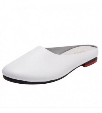 Minibee Womens Leather Casual Slipper