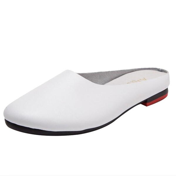 Minibee Womens Leather Casual Slipper