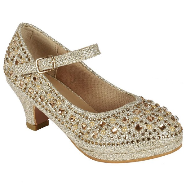 Coshare Fashion Champagne Glitter Platform