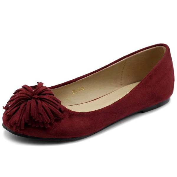 Ollio Womens Flower Ribbon Burgundy