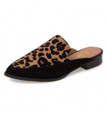 YDN Loafers Pointy Slipper Leopard