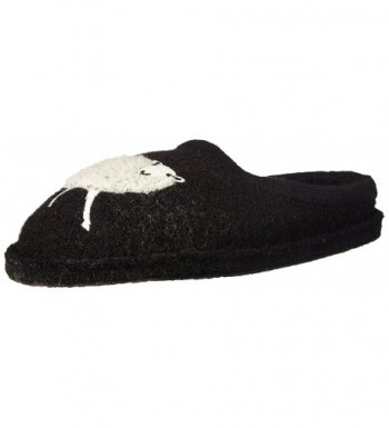 Haflinger Womens Sheep Slipper Black