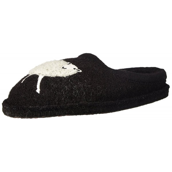 Haflinger Womens Sheep Slipper Black