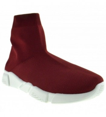 Flight Elastic Hightop Sneaker Burgundy