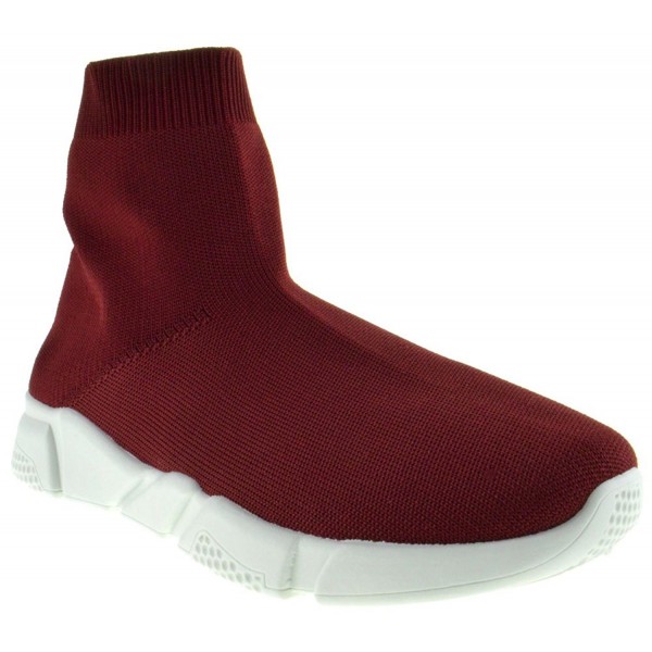 Flight Elastic Hightop Sneaker Burgundy