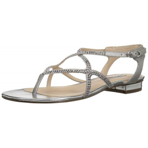 Women's Kyerra-NY Dress Sandal - Silver Met Pebble B/Glam Suede ...