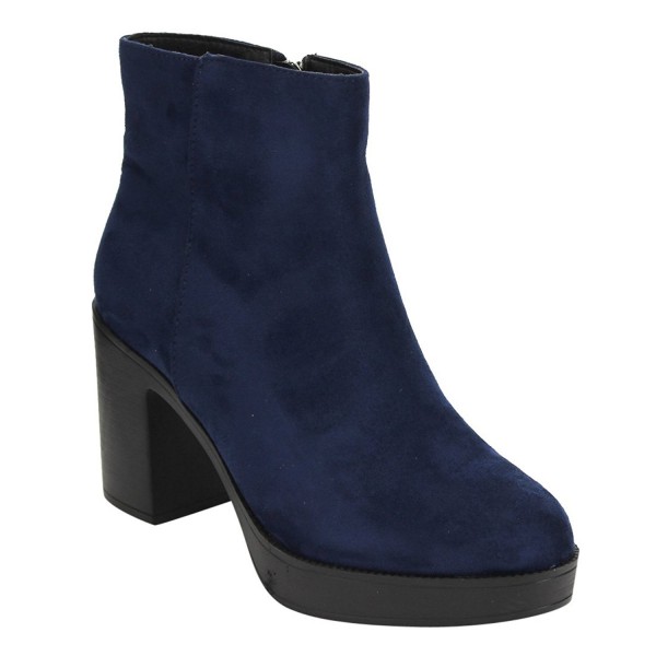 Beston Womens Platform Stacked Booties
