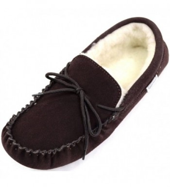 Snugrugs Suede Sheepskin Moccasin Slippers