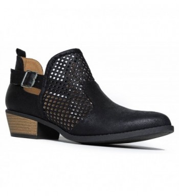 Milton Western Bootie Black PU