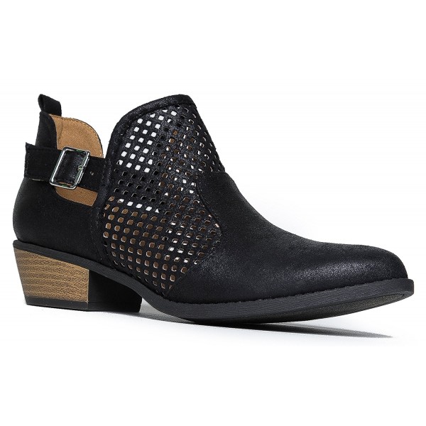 Milton Western Bootie Black PU