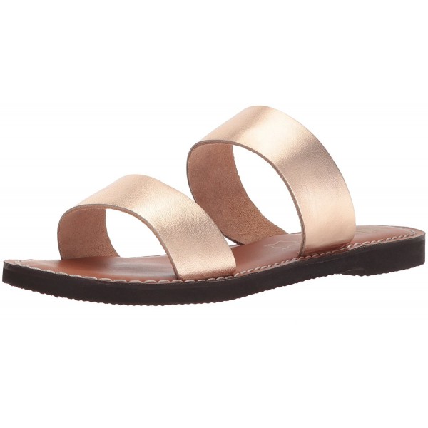 womens gold slide sandals