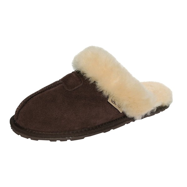 SLPR Womens Sheepskin Slippers Chocolate