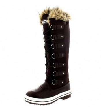 Womens Lace Rubber Winter Boots