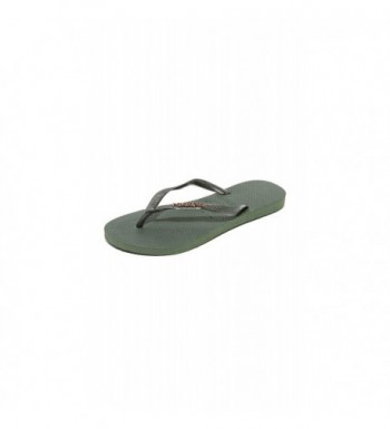 Havaianas Womens Metallic Flops Green