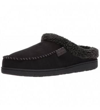 Dearfoams Mens Whipstitch Black Medium
