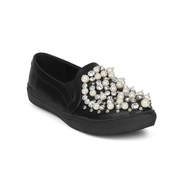 bedazzled slip on shoes