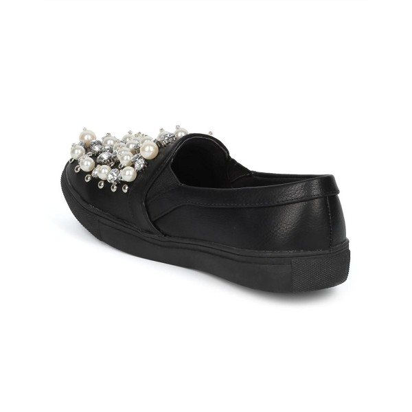 bedazzled slip on shoes