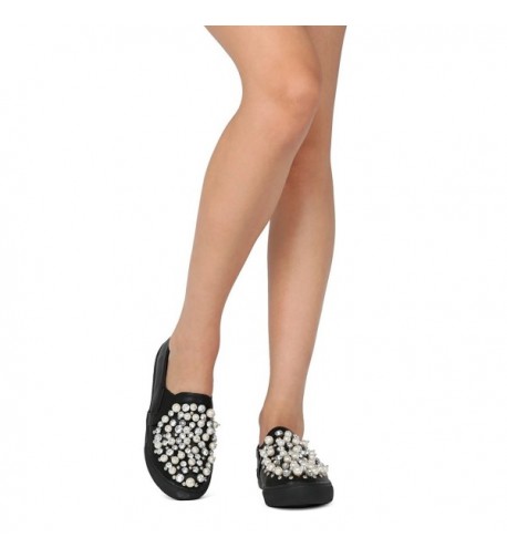 bedazzled slip on shoes