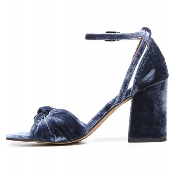 Women's Edana Ankle Strap Sandal - Lapis Blue Smart Velvet/Fabric ...