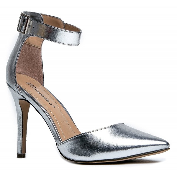 Breckelles Womens Leather Pointed Stiletto