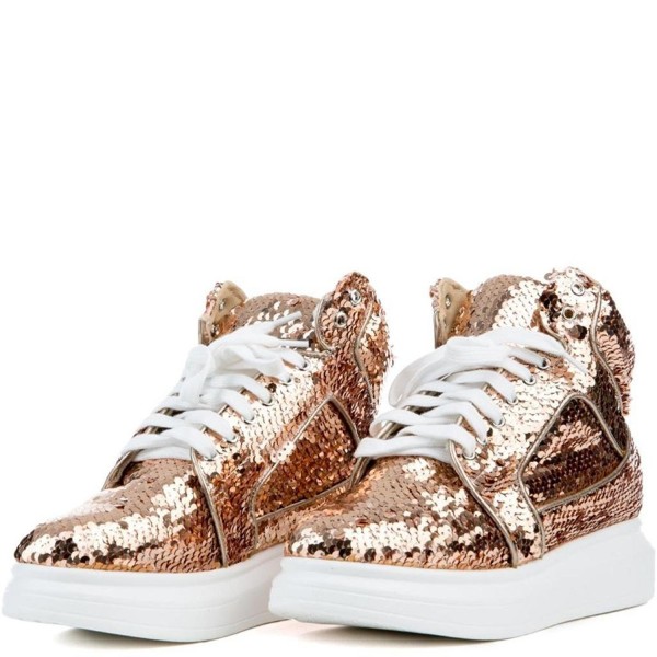 CAPE ROBBIN Fashion Sneakers Rose Gold