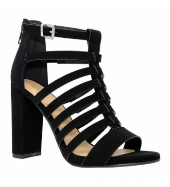 MVE Shoes Womens Strappy Heeled Sandals