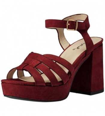 Qupid Womens Lawson 04 Platform Burgundy