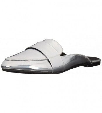Qupid Womens Swirl 62 Loafer Silver