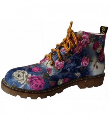 Fashciaga Womens Floral Canvas Boot