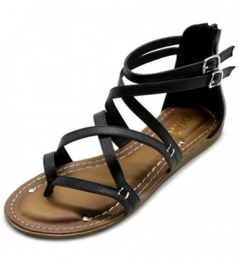 Ollio Womens Gladiator Strap Sandal