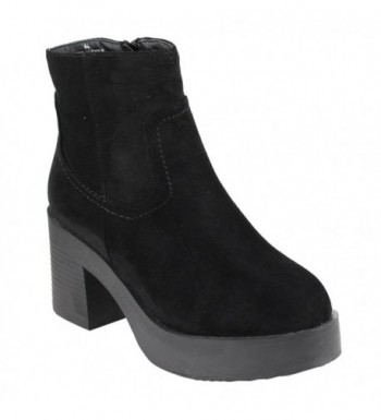 Beston Womens Platform Stacked Booties