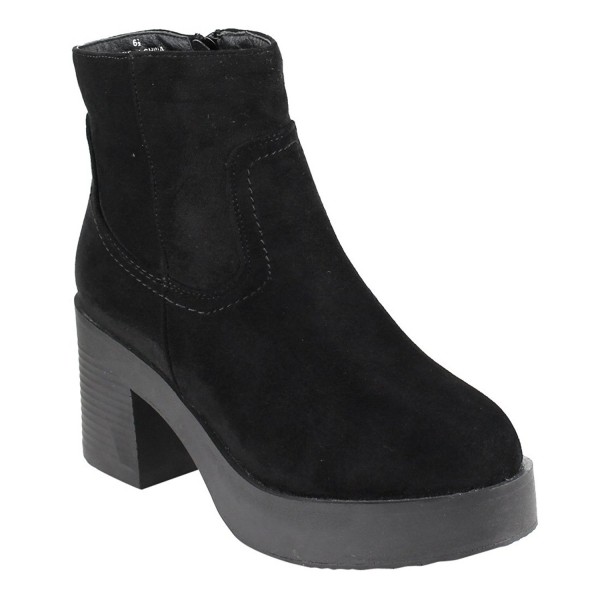 Beston Womens Platform Stacked Booties