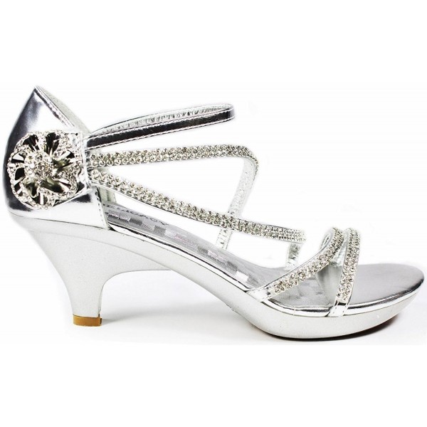 V-Luxury JJF Shoes AG Silver Crystal Flower Rhinestone Evening Dress ...