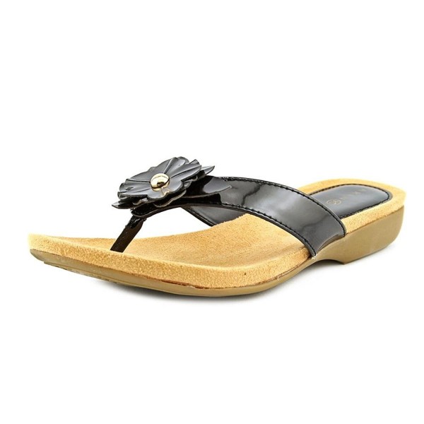 Women's Floraa Thong Sandals - Black - CR11W3FBVOB