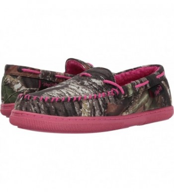 Women's Mossy Oak Moccasin Slippers Hot Pink/Mossy Oak Camo Small / 5-6 ...