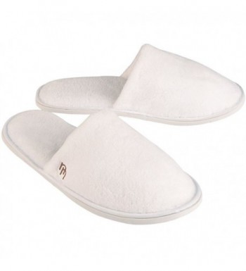 White Closed Fleece Travel Slipper