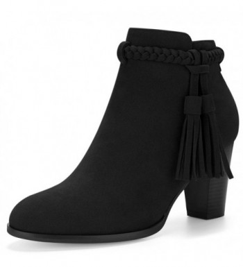 Allegra Womens Braided Tassel Booties