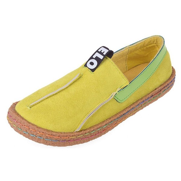 SEENFUN Womens Loafer Walking Yellow