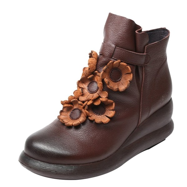 Mordenmiss Womens Platform Flower Winter