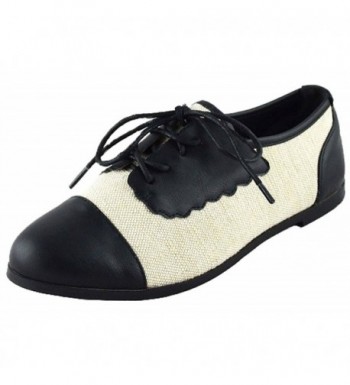 black oxford flats women's