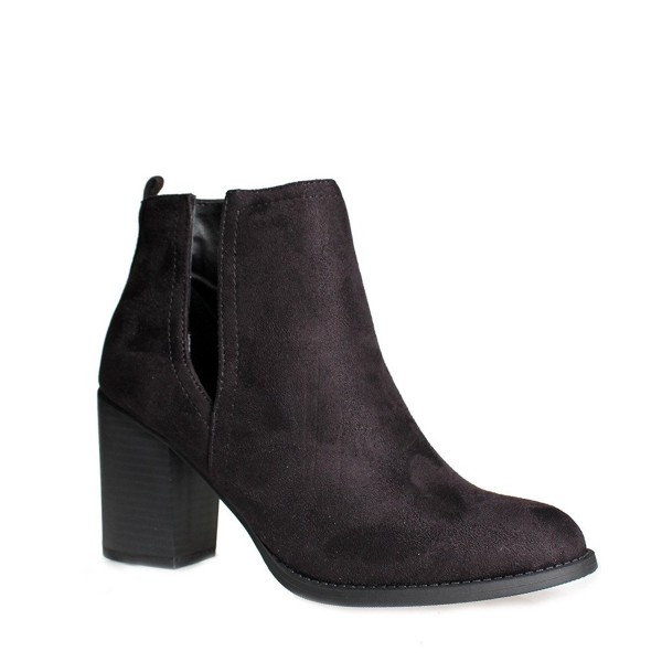 Soda Womens Chunky Cut out Booties