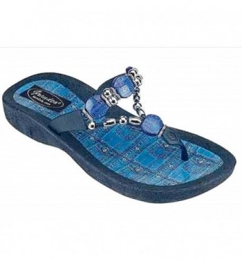 Grandco Denim Beaded Womens Sandal