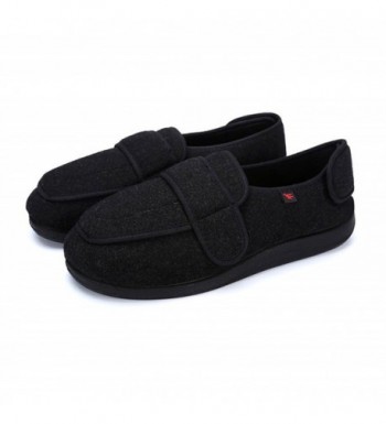 Orthopedic Slippers neuropathy Personalized Men Black